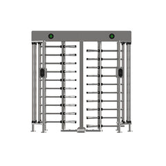 Full Height Double Lane Turnstile Gate - w Card Reader