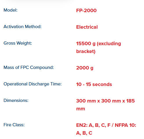 FirePro Fire Extinguishing Generator in Accra