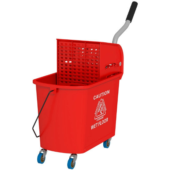 20 L Mopp-Eimer mit Auswringer und Griff, Wischmopp-Eimer 20 L Mopp-Eimer mit Auswringer und Griff, Wischmopp-Eimer