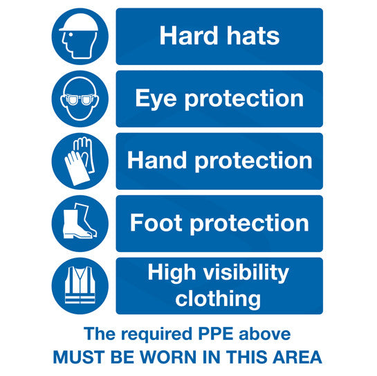 Required PPE must be worn safety sign in Tema Accra Ghana