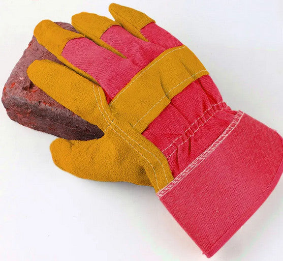 Cowhide Split Leather Reinforced Rigger Gloves