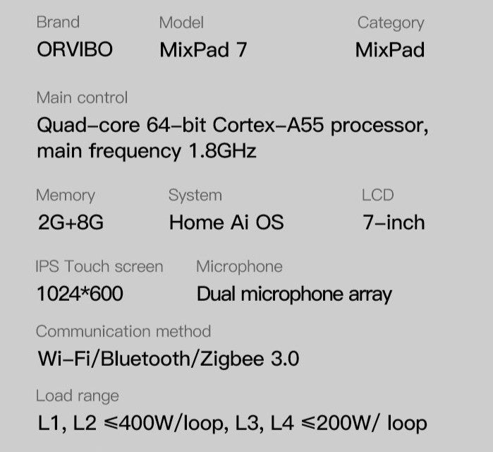 Smart Villa MixPad 7 Control Panel in Tema, Accra, Ghana, Africa