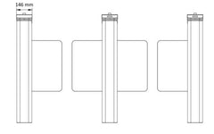 Swing Turnstile Pedestrian Swing Gate - Right & Left