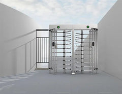 Full Height Double Lane Turnstile Gate - with Card Reader