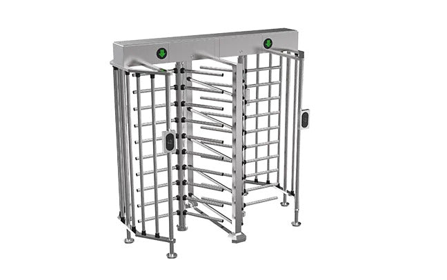 Full Height Double Lane Turnstile Gate - with Card Reader