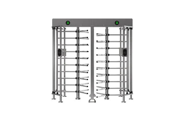 Full Height Double Lane Turnstile Gate - with Card Reader