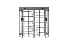 Full Height Double Lane Turnstile Gate - with Card Reader