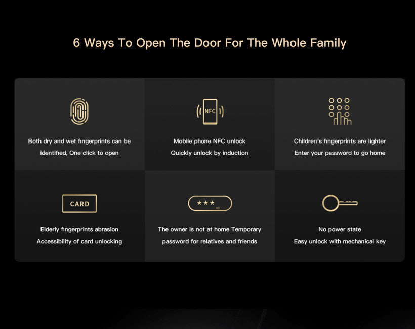 WiFi Smart Door Lock Golden in Tema, Accra, Ghana, Africa